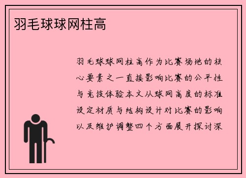 羽毛球球网柱高